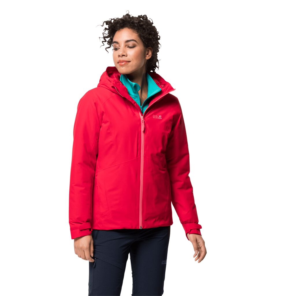 Jack Wolfskin ARGON STORM Vestes Femme Rouge - DOXFLHI-46